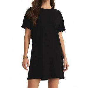 NEW Z SUPPLY sway mini tee dress in true black